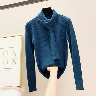 Μοντέρνο γυναικείο πουλόβερ σε τέσσερα χρώματα