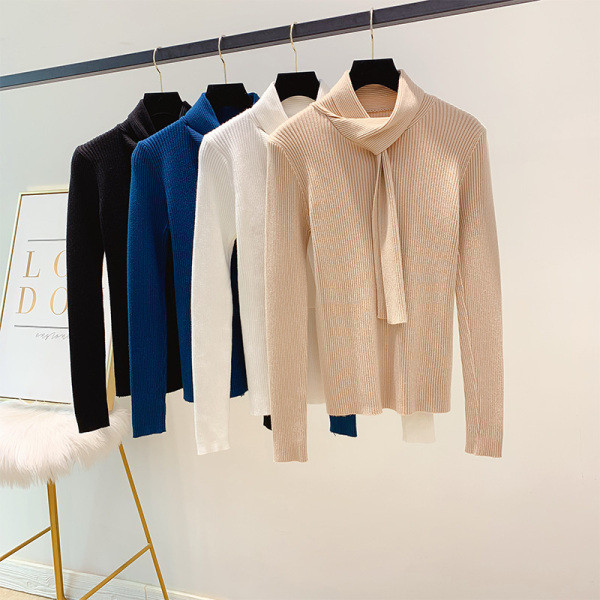 Μοντέρνο γυναικείο πουλόβερ σε τέσσερα χρώματα