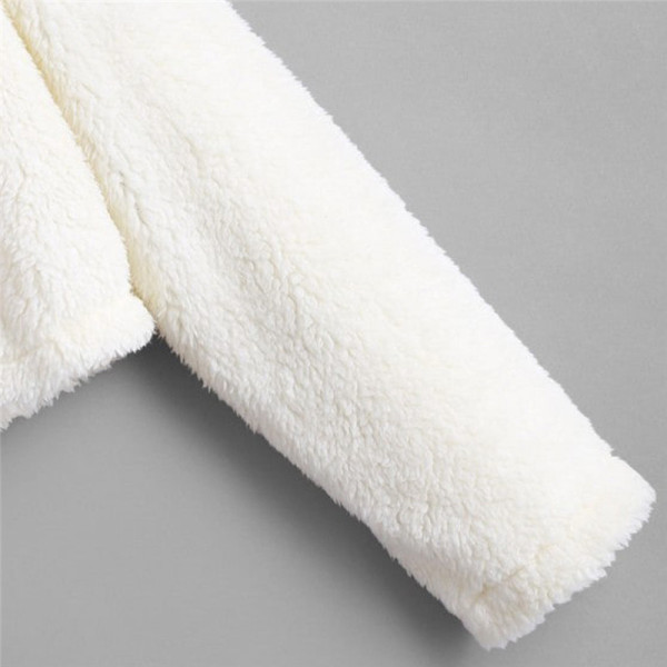 Női alkalmi pulóver O-nyakú és hosszú ujjú fehér színben