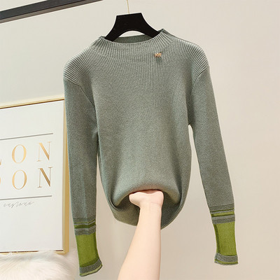 Modern, fényes hatású női pulóver öt színben