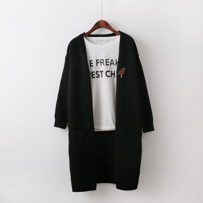 Μοντέρνα γυναικεία ζακέτα με τσέπες σε πράσινο, μαύρο και ροζ χρώμα