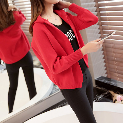 Női rövid kardigán kapucnival több színben