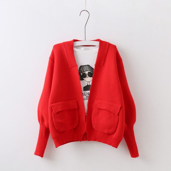 Alkalmi női kardigán rövid modellzsebekkel, többféle színben