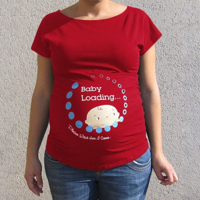 Napi női póló terhes nőknek rátéttel, négy színben