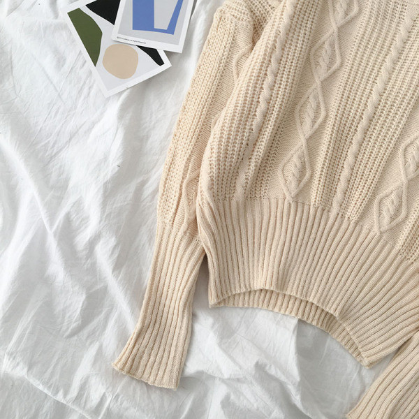 Modern női pulóver két színben polo gallérral