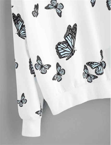 Alkalmi női blúz hosszú ujjal és O-nyakú fehér színben