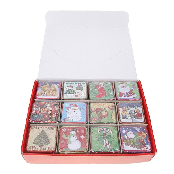 12 db dekoratív karácsonyi doboz készlet