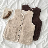 Női alkalmi mellény két színben, gombokkal és zsebekkel