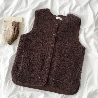 Női alkalmi mellény két színben, gombokkal és zsebekkel