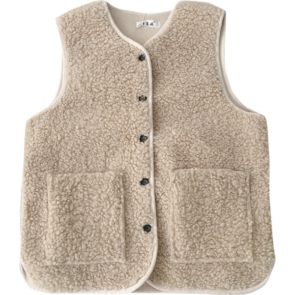 Női alkalmi mellény két színben, gombokkal és zsebekkel