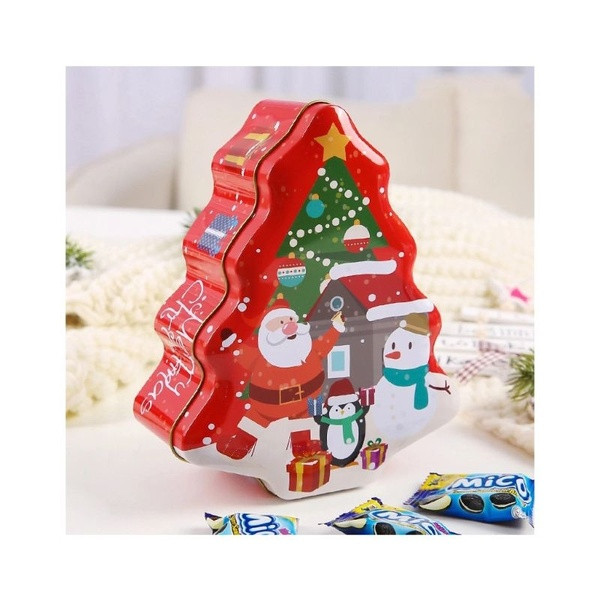 Декоративна коледна кутия във формата на елха - 4 модела 