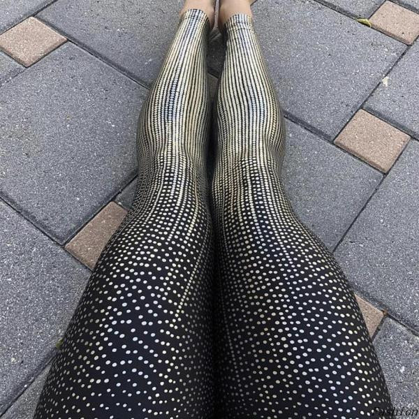 Hétköznapi női leggings ÚJ modell magas derékkal, fekete színben