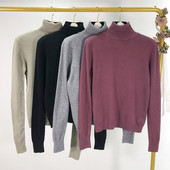 Női kötött póló lila, szürke, fekete és bézs színben