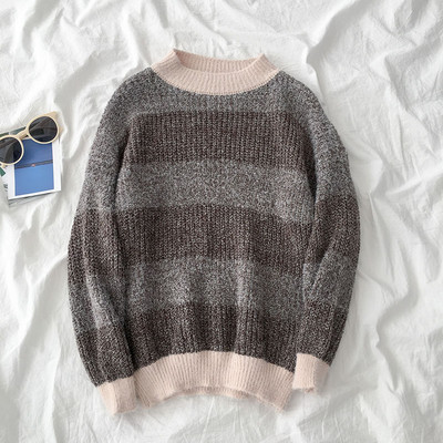 Női alkalmi pulóver három színben széles modell