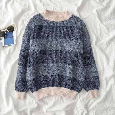 Női alkalmi pulóver három színben széles modell