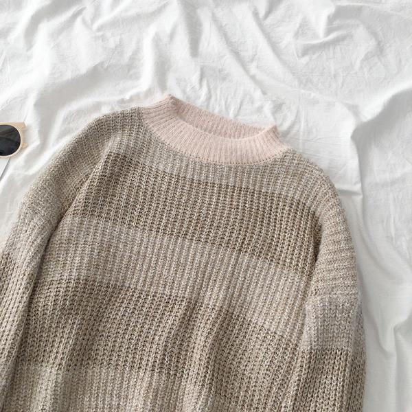 Női alkalmi pulóver három színben széles modell