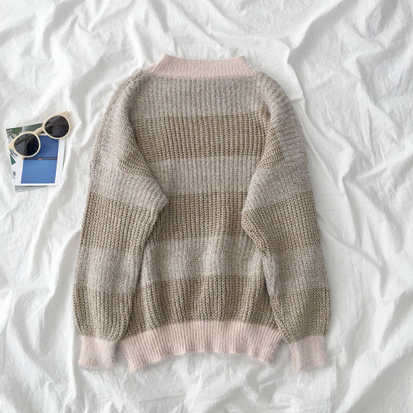 Női alkalmi pulóver három színben széles modell