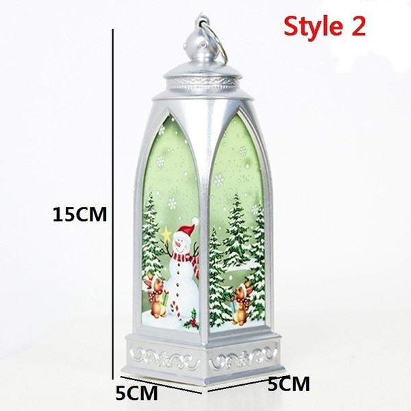 Lantern PVC de Craciun cu desene acrilice - 4 modele