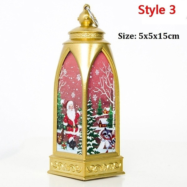 Lantern PVC de Craciun cu desene acrilice - 4 modele