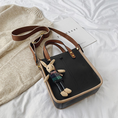 Női bőr táska kiegészítővel több színben