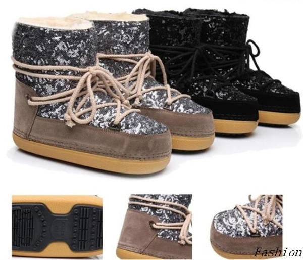 Alkalmi női csizma flitterekkel és fűzős szürke és fekete színben