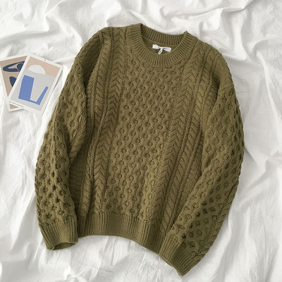 Női alkalmi pulóver ovális nyakkivágással, két színben