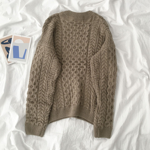 Női alkalmi pulóver ovális nyakkivágással, két színben