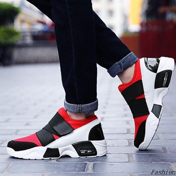 Alkalmi férfi tornacipő légpárnával és vastag talppal, három színben