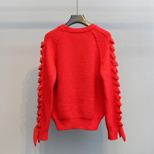 Női őszi-téli pulóver kerek nyakkivágással, több színben