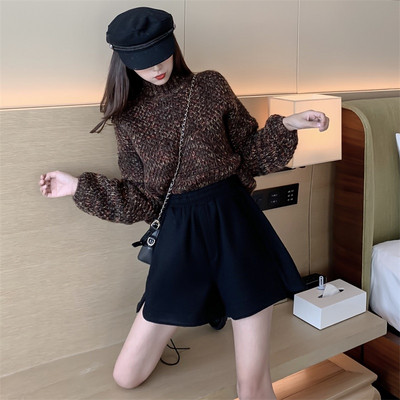 Alkalmi rövidnadrág elasztikus derékkal, szürke és fekete színben