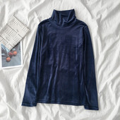 Modern női bársony blúz öt színben pólógallérral