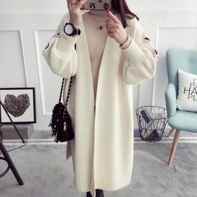 Cardigan casual dama cu broderie colorata in mai multe culori