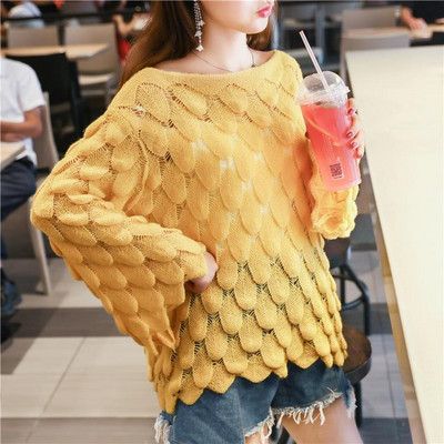 Γυναικεία μοντέρνα μπλούζα με μανίκια λωτού σε διάφορα χρώματα