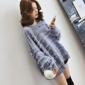 Női modern pulóver széles modell több színben