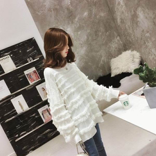 Női modern pulóver széles modell több színben