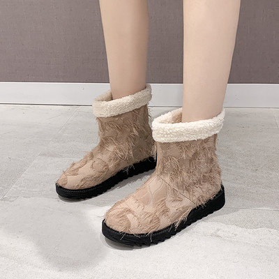 Μοντέρνες γυναικείες μπότες με μαλακή επένδυση σε πράσινο, μαύρο και καφέ χρώμα