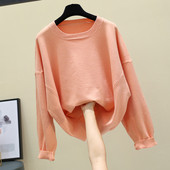 Καθημερινή γυναικεία μπλούζα με στρογγυλό λαιμόκοψη σε διάφορα χρώματα