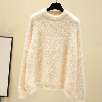 Χνουδωτό γυναικείο πουλόβερ  σε διάφορα χρώματα, κατάλληλο για το χειμώνα