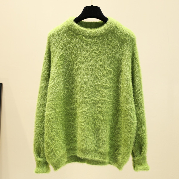 Χνουδωτό γυναικείο πουλόβερ  σε διάφορα χρώματα, κατάλληλο για το χειμώνα