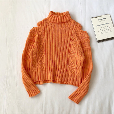 Aktuális női pulóver három színben, csupasz váll