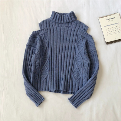 Aktuális női pulóver három színben, csupasz váll