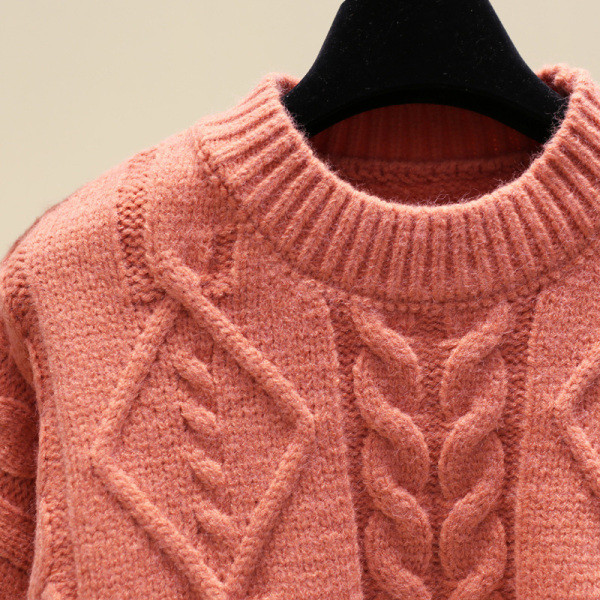 Női téli pulóver kerek nyakkivágással, több színben