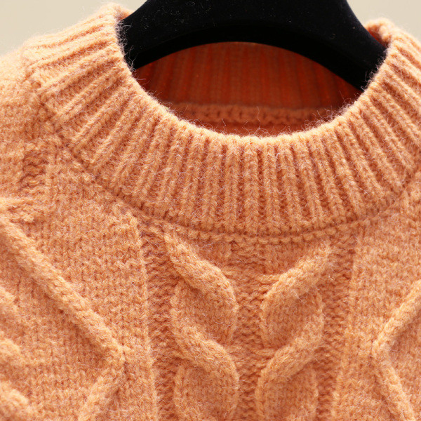 Női téli pulóver kerek nyakkivágással, több színben