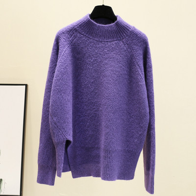 Γυναικείο  χειμωνιάτικο πουλόβερ με υψηλό κολάρο σε διάφορα χρώματα