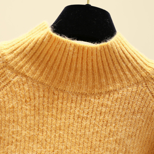 Γυναικείο  χειμωνιάτικο πουλόβερ με υψηλό κολάρο σε διάφορα χρώματα