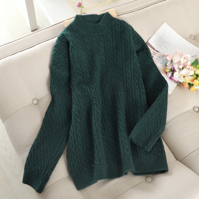 Μοντέρνο γυναικείο πουλόβερ με χαμηλό γιακά σε έξι χρώματα