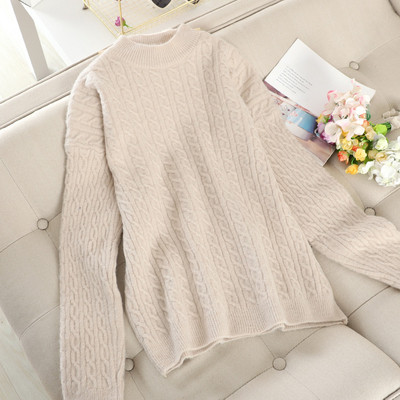 Μοντέρνο γυναικείο πουλόβερ με χαμηλό γιακά σε έξι χρώματα