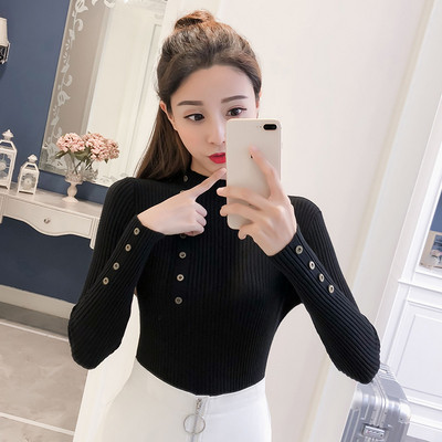 Modern női blúz négy színben, hosszú ujjal és gombokkal