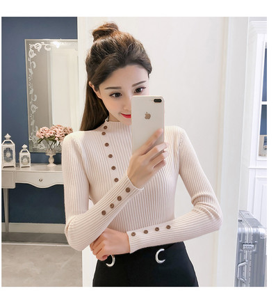 Modern női blúz négy színben, hosszú ujjal és gombokkal