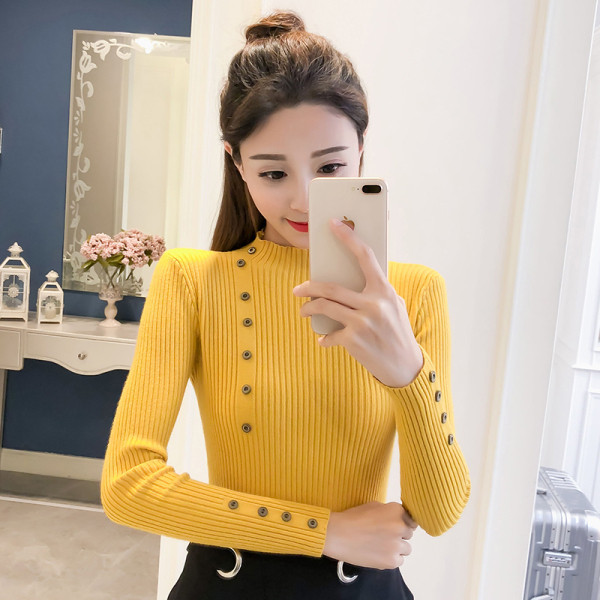 Modern női blúz négy színben, hosszú ujjal és gombokkal